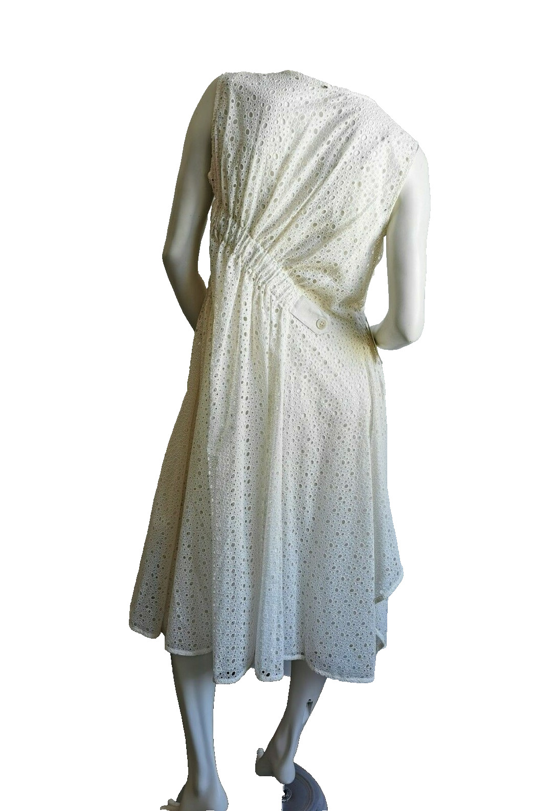 RRP €890🌟SPORTMAX by Max Mara White COTTON LACE Dress USA2_ IT36_ D32_UK4_FR34
