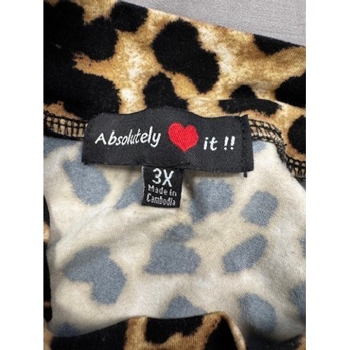 Absolutely Love It!! Leopard Print Neck Sleeveless Maxi Dress 3X Animal Print