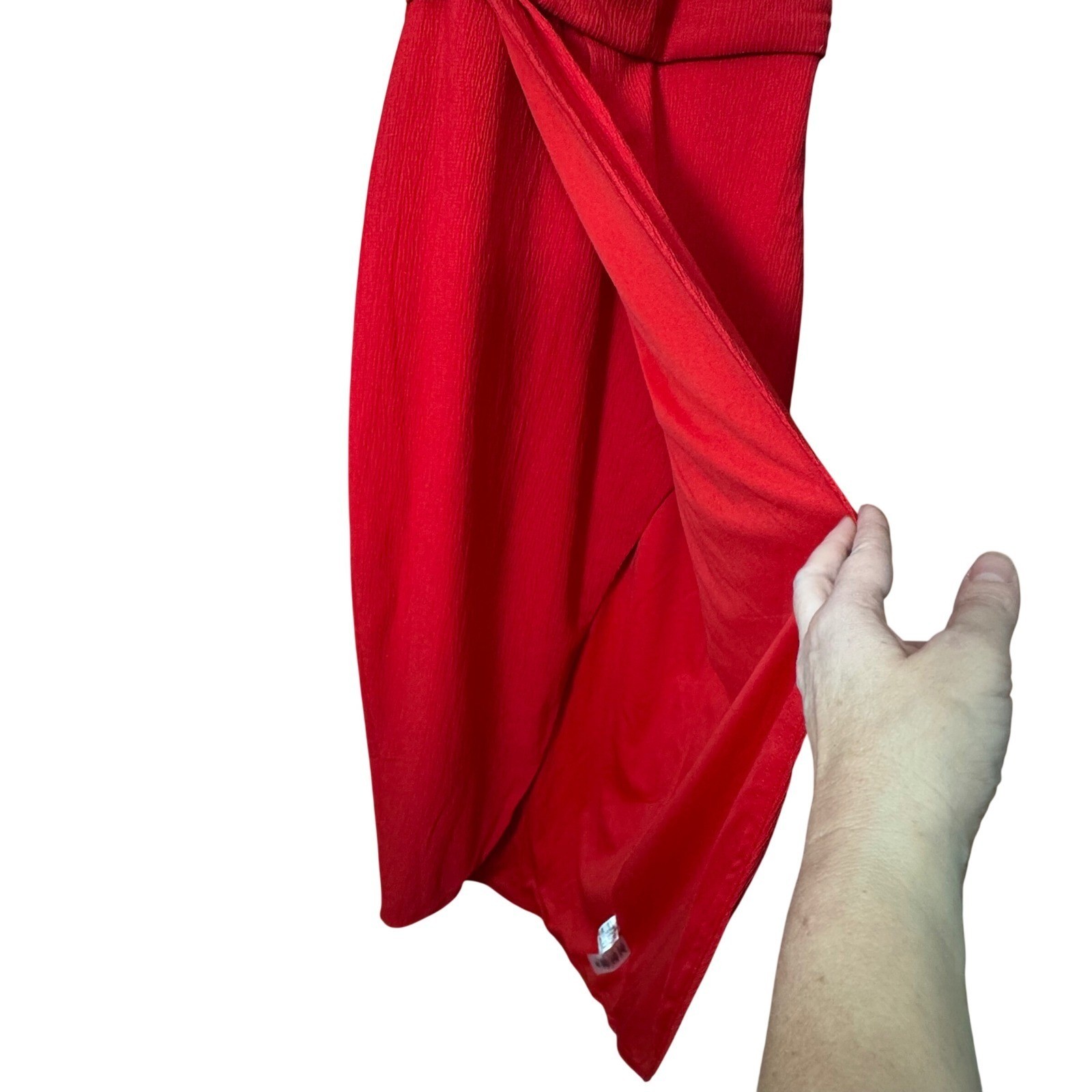 Sienna Halter Ruched Draping Midi Dress Sz 0 Red Classic Cocktail Party Wedding