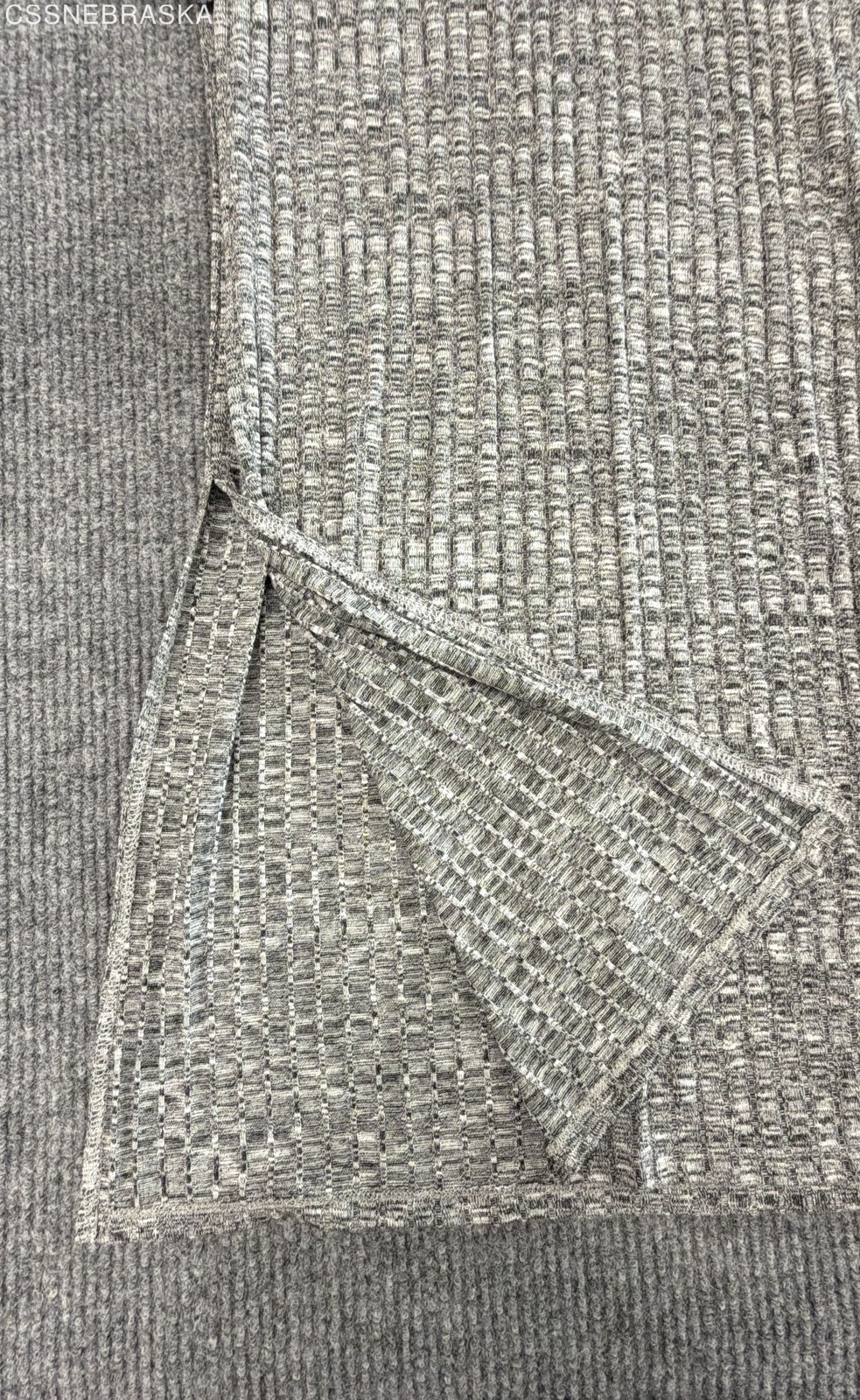 Mud Pie Women’s Gray Heather Ribbed Turtleneck Long Sleeve Knit Maxi Dress Sz L