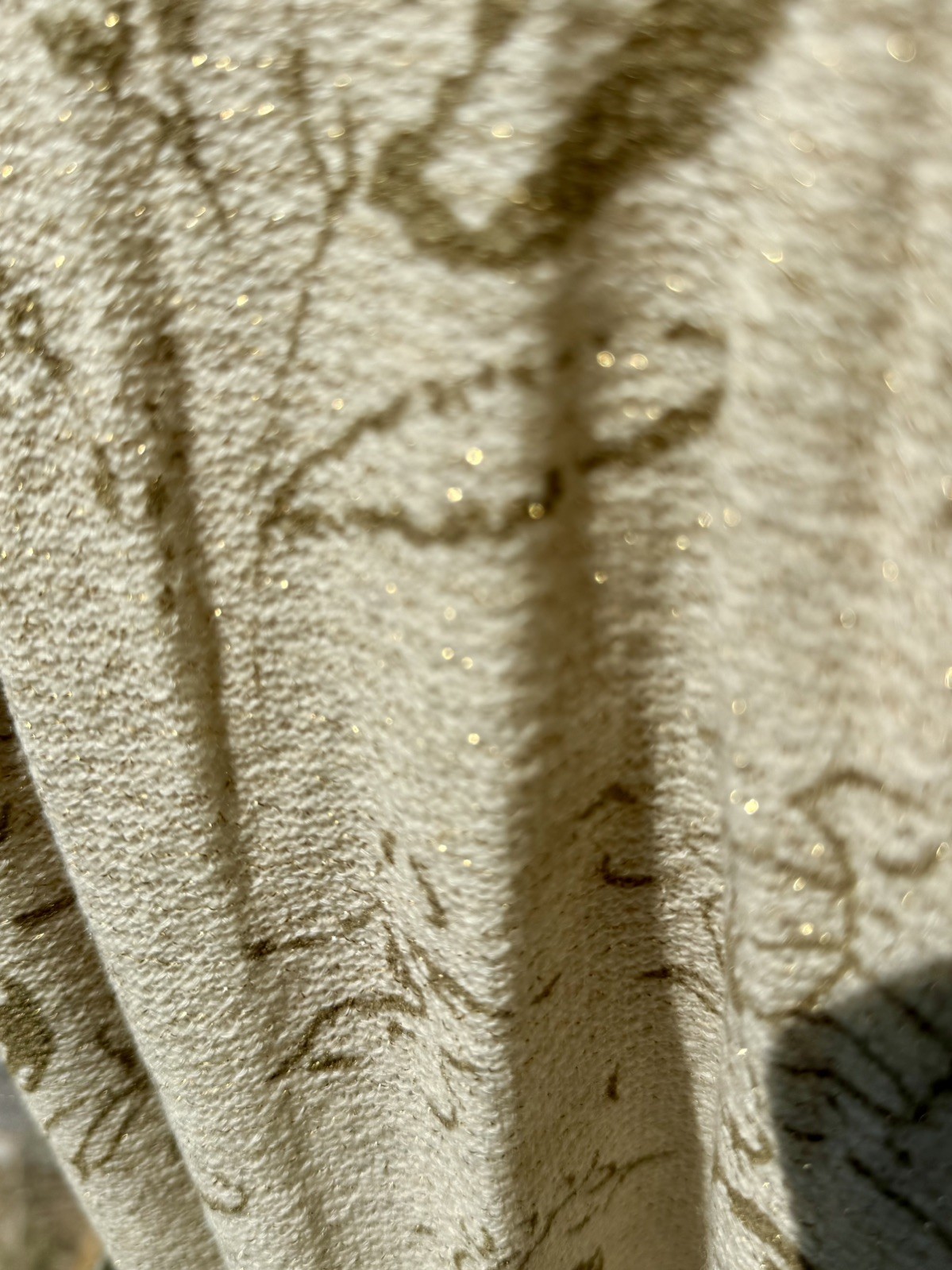 Moulinette Soeurs Sheath Dress Brocade Jacquard Cream Gold Peplum Open Back 6