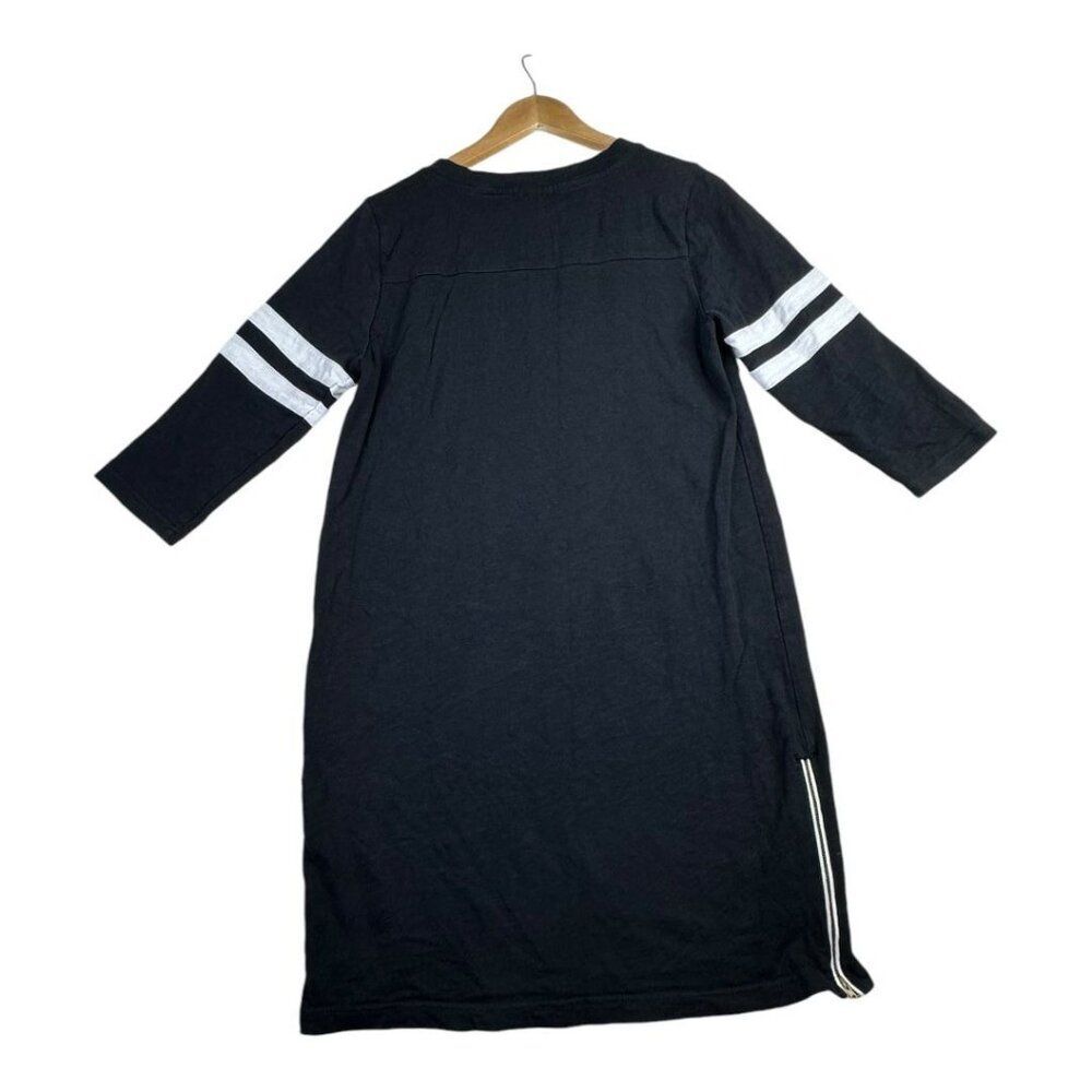 J. Crew Half Sleeve Varsity Side Zip Dress size Medium Black Style: A1979