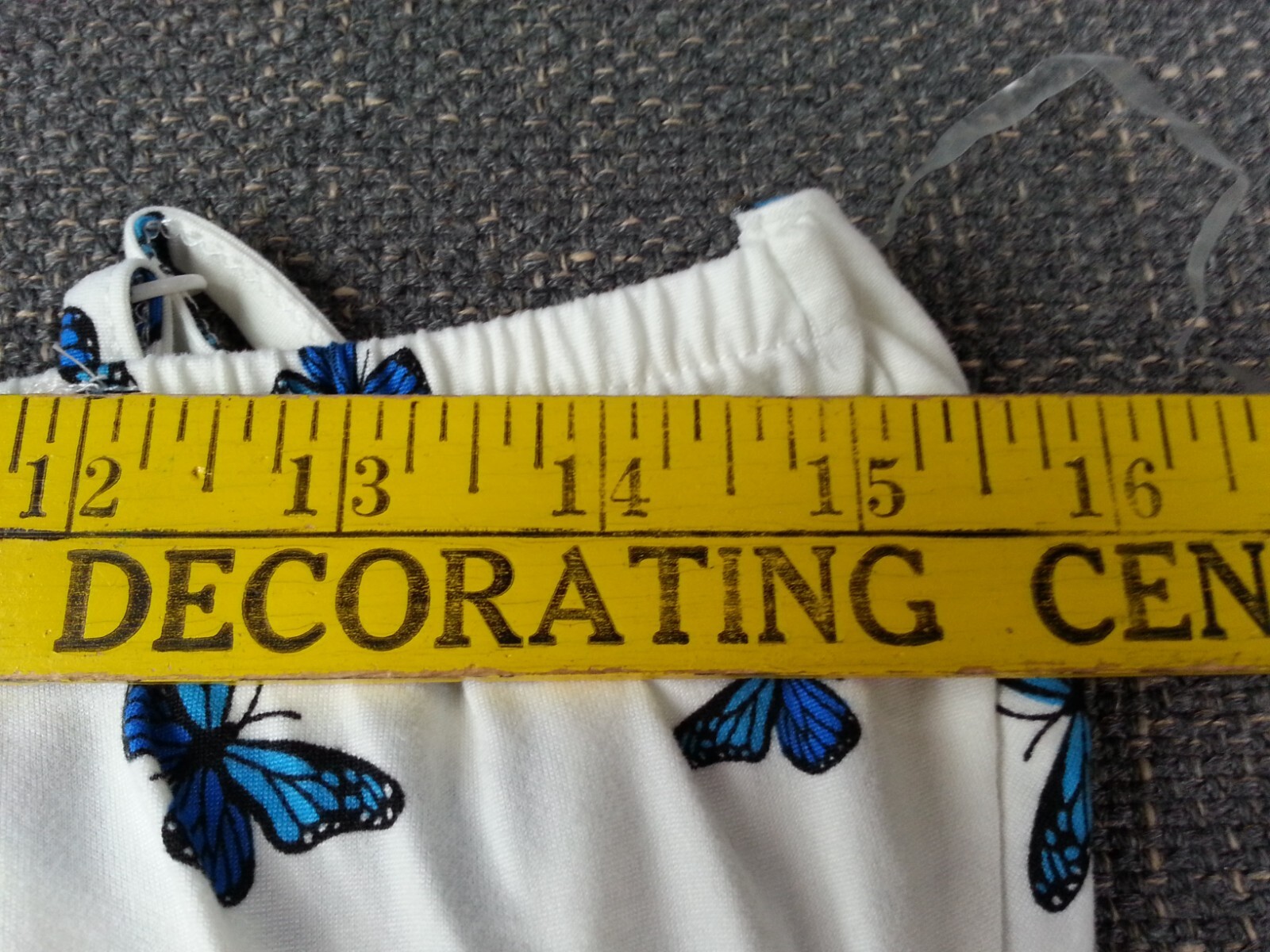 NEW NWT J For Justify Strappy Blue Morph Butterfly Pattern Dress Size XL