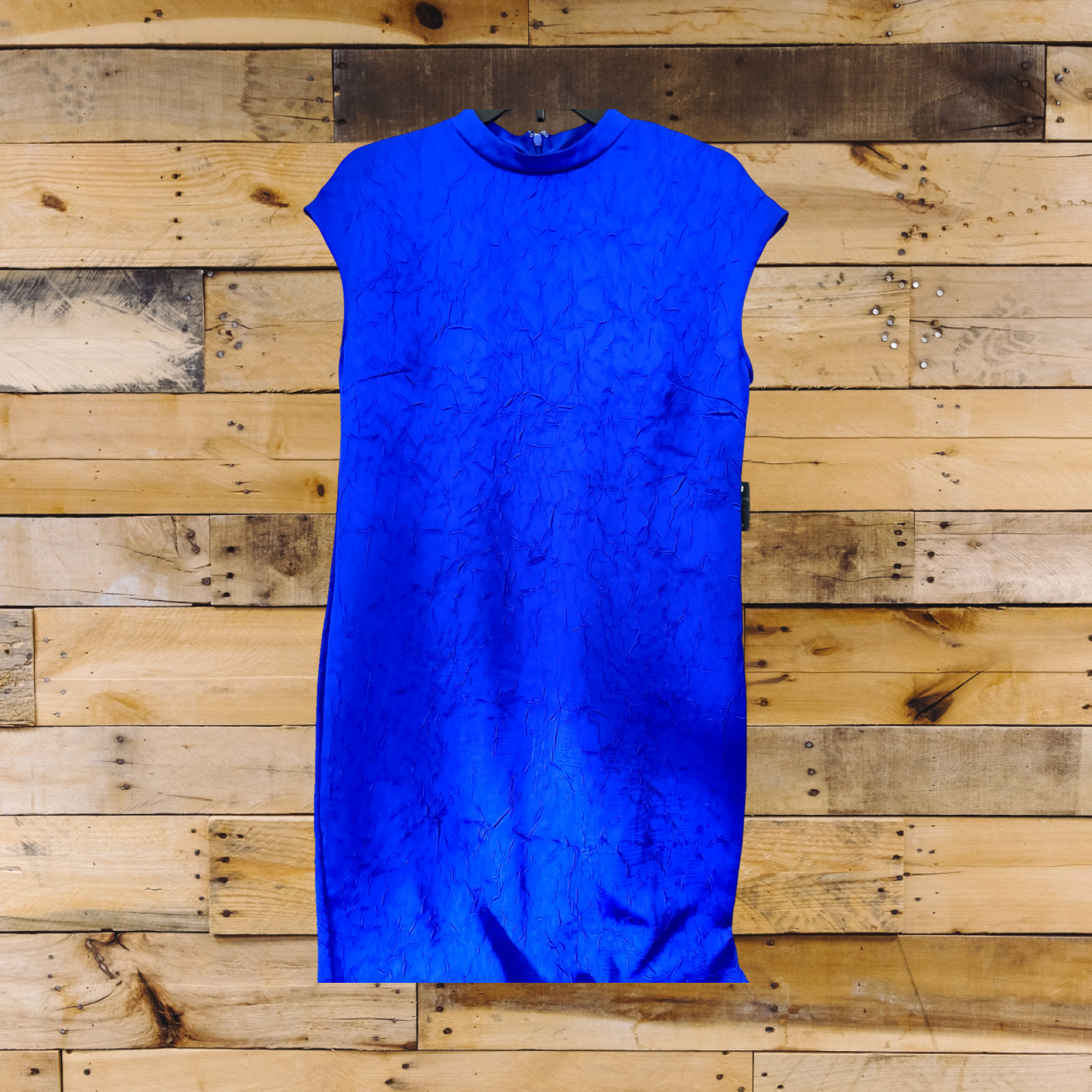 Worthington Petite Medium Bold Blue Dress PM 100% Polyester Mach Washable NWT