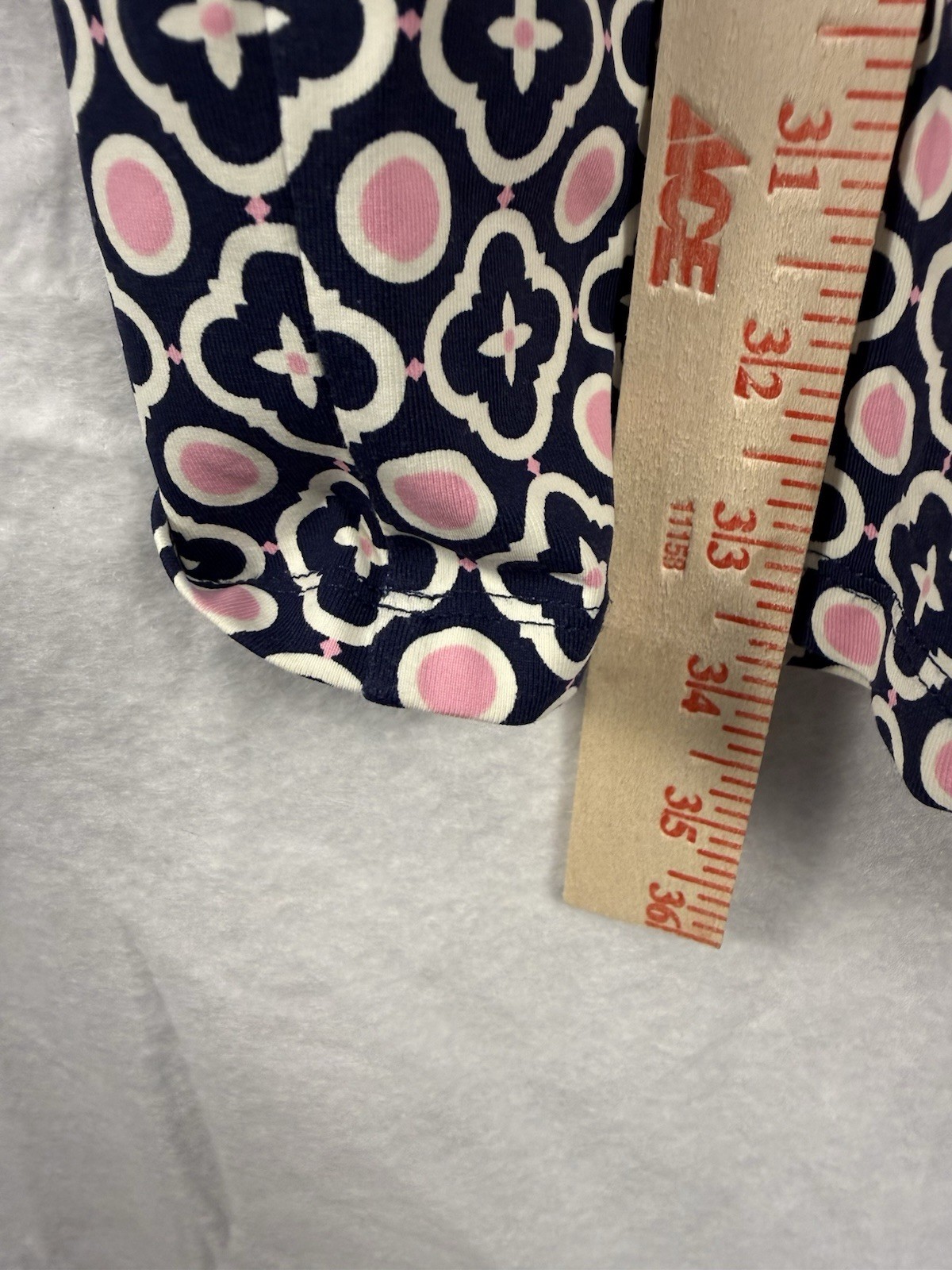 Talbots Split Neckline Dress Womens S Petite Blue Pink White Spandex/Nylon Beach