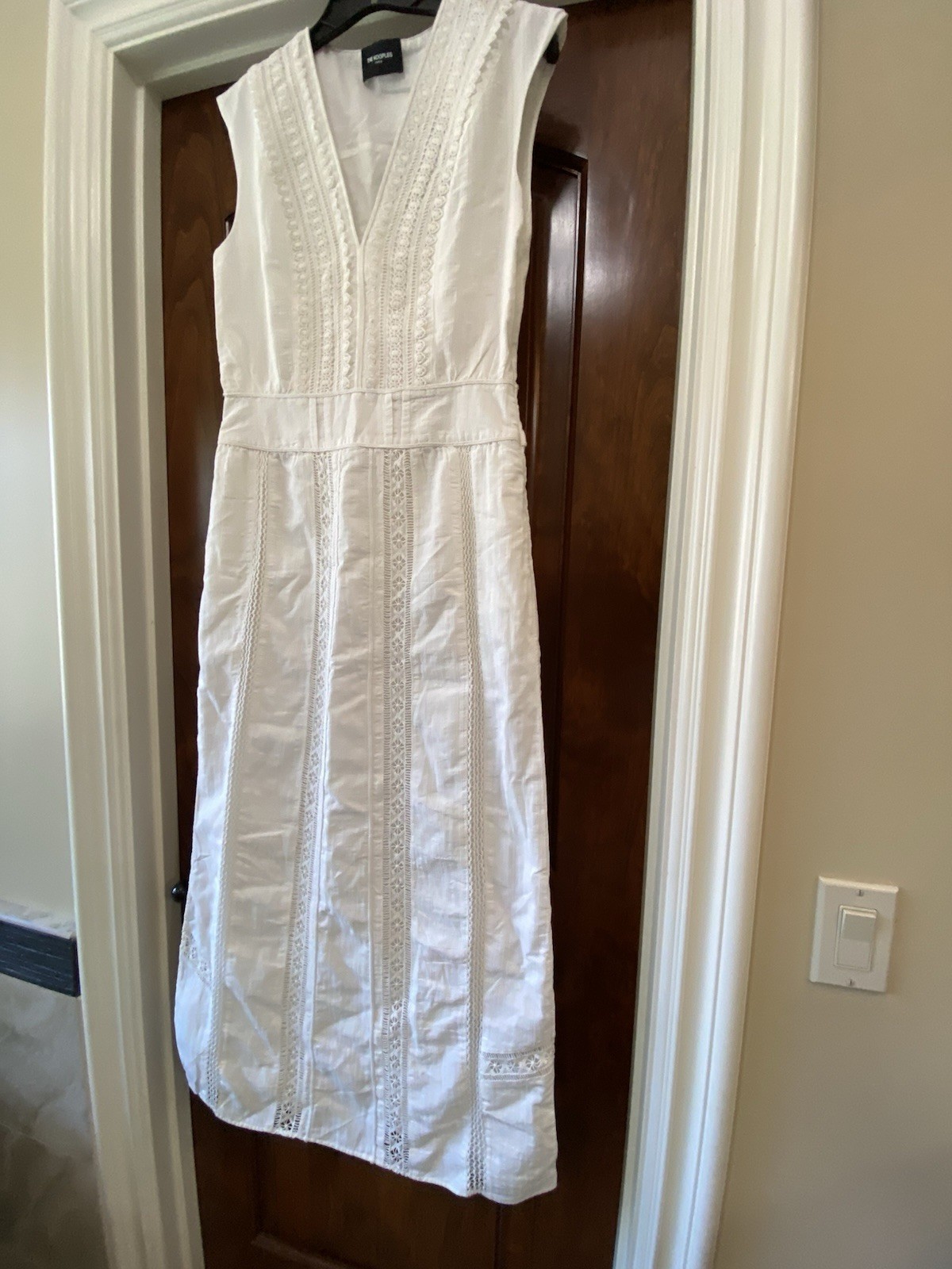 The Kooples Womens Cotton white Eyelet Maxi Dress Fr Sz 2 US 6 New