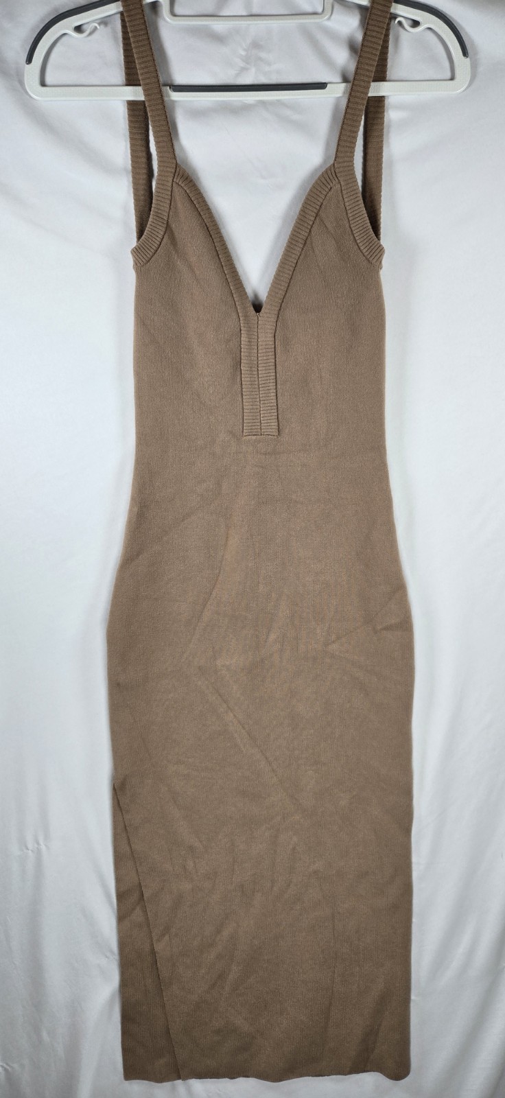 LPA Revolve Ribbed Knit Midi Dress Women XS Minimalist Luxury Bodycon
