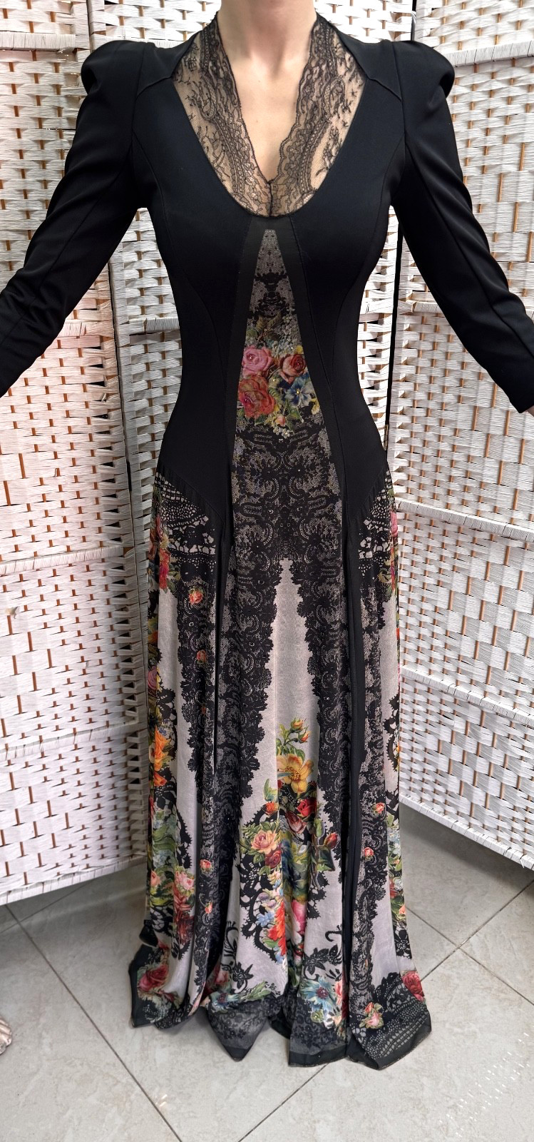 Michal Negrin Elegant Full length Floral Dress Size – 36 – NWT #2#