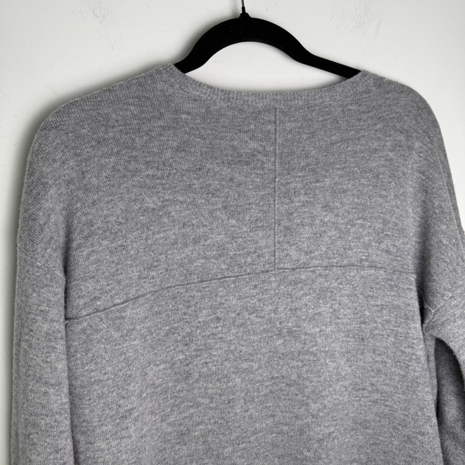 Nordstrom Wool Cashmere Blend V Neck Maxi Sweater Dress Gray XS Office Holiday