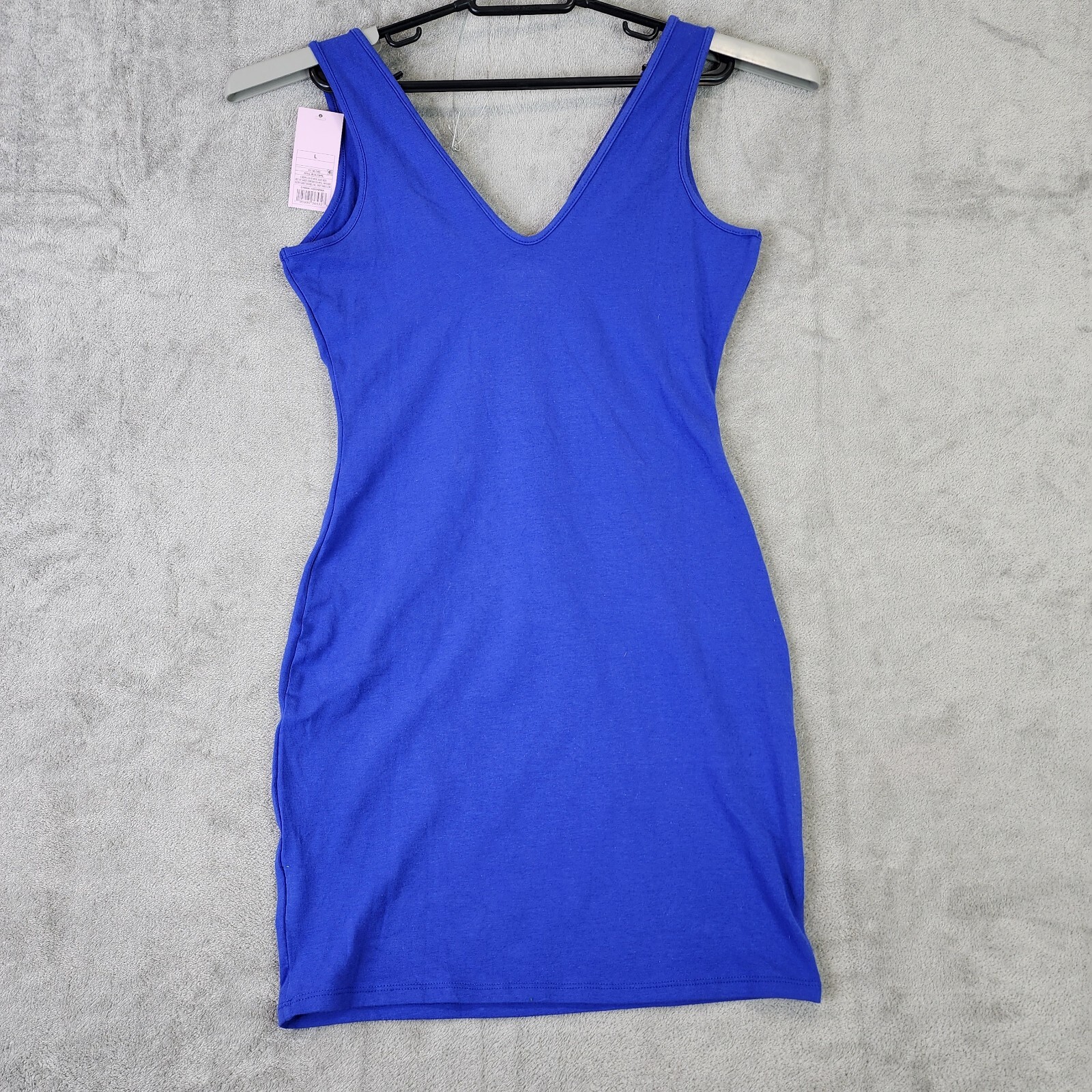 Womens Royal Blue Bodycon Tank Dress Sleeveless Wild Fable Size L Large