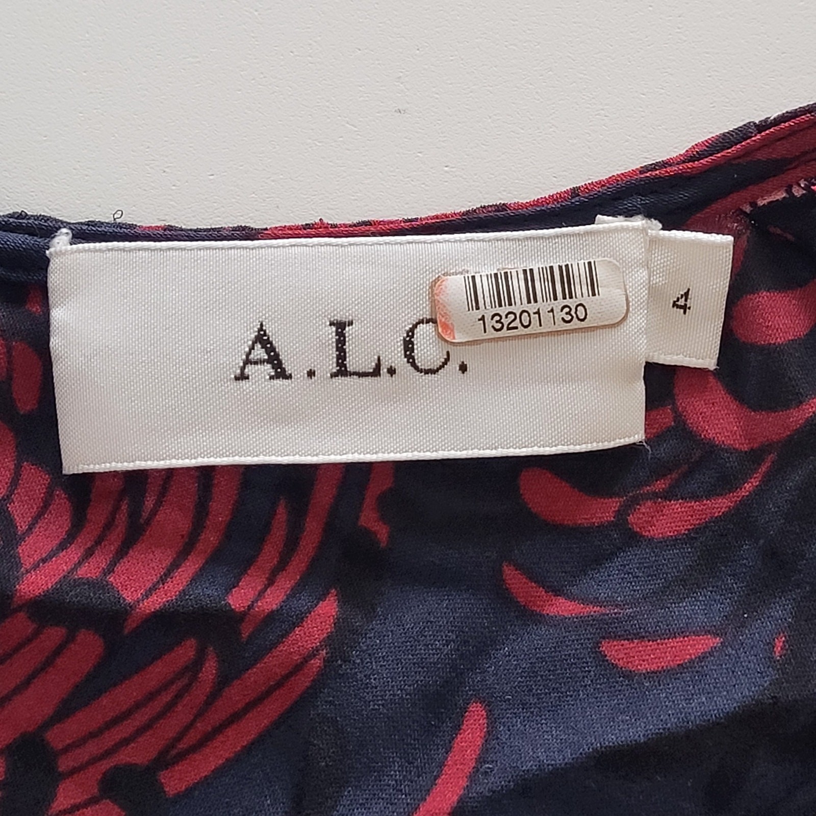 A.L.C. Size 4 RTR Bailey 100% Silk Midi Dress V-Neck Front Slit Floral Print