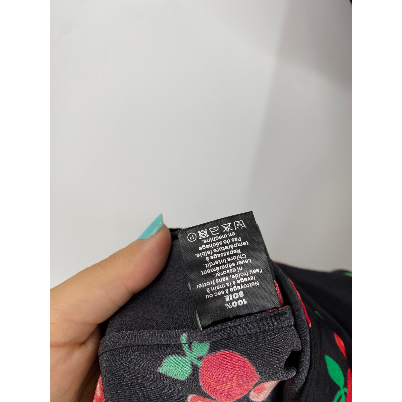 From Future black cherry silk wrap button mini dress