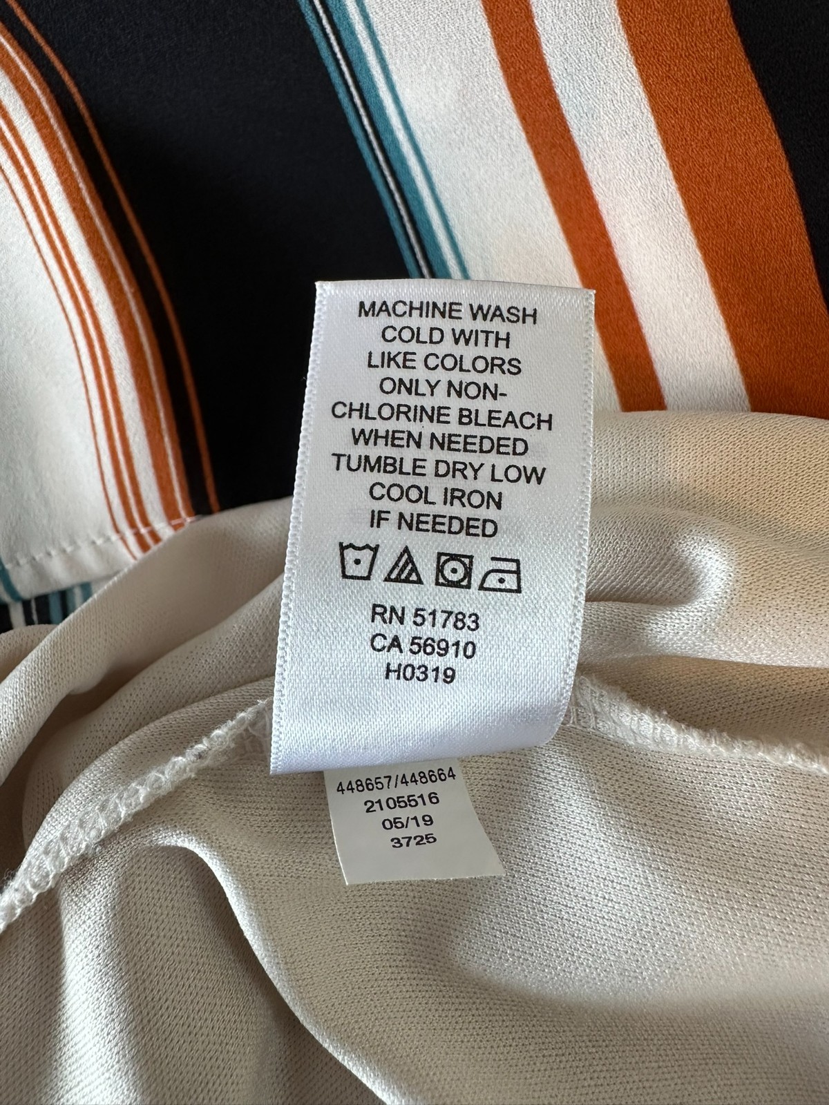 Maurices Striped Black/Orange/Blue/White High-Low Thin Strap Dress – Women’s XXL