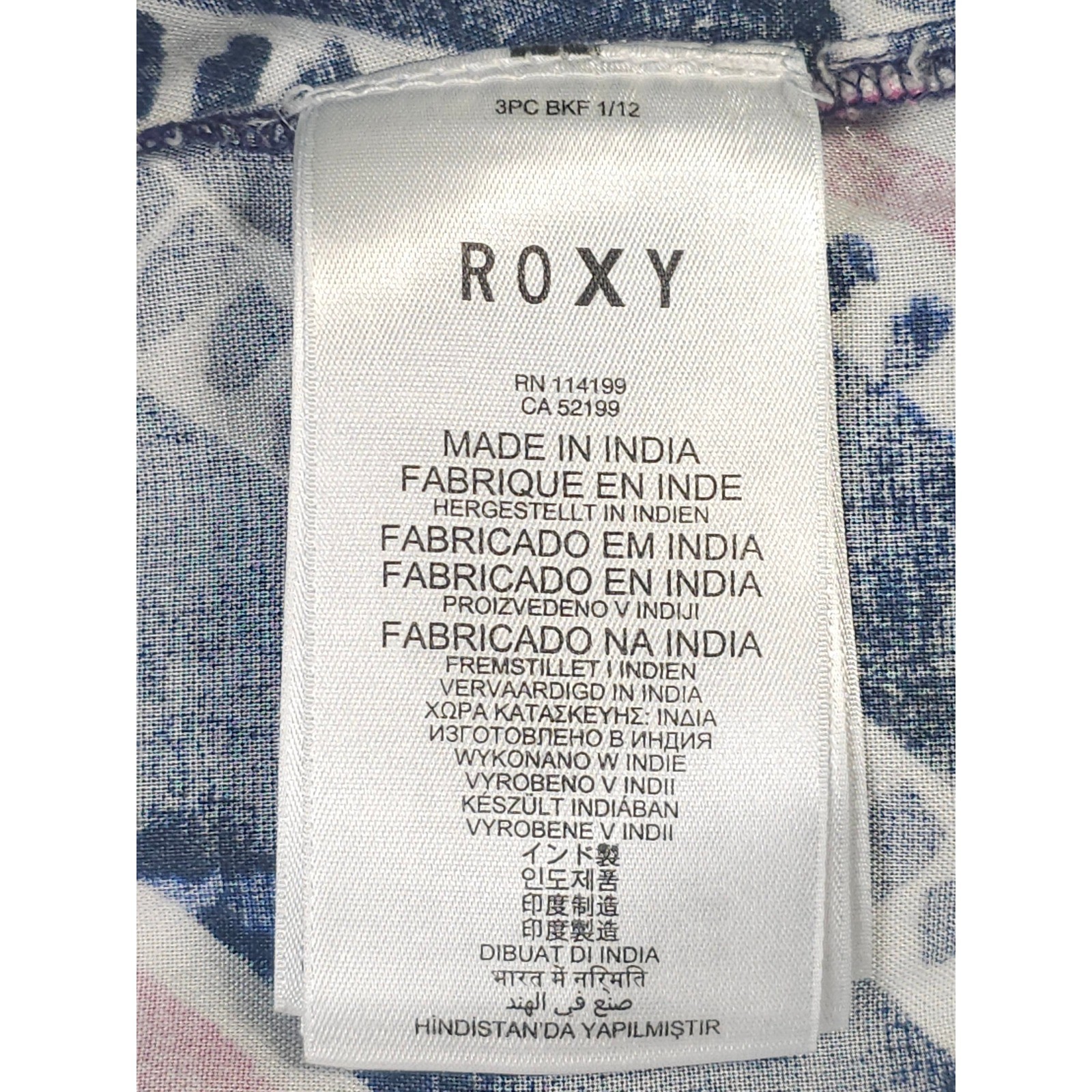 Roxy Geometric Cutout Back Mini Dress Y2K Inspired Surfcore Boho Festival M