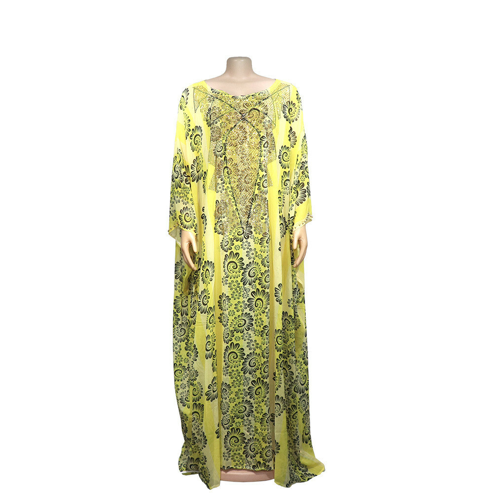 African Dashiki Kaftan Dubai Abaya Muslim Women Long Maxi Dress Caftan Moroccan
