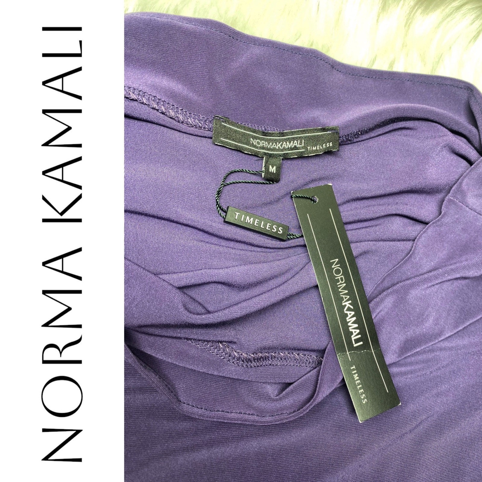 Norma Kamali NWT All In One 6 Way Convertible Jersey Dress Womens M Dark Purple