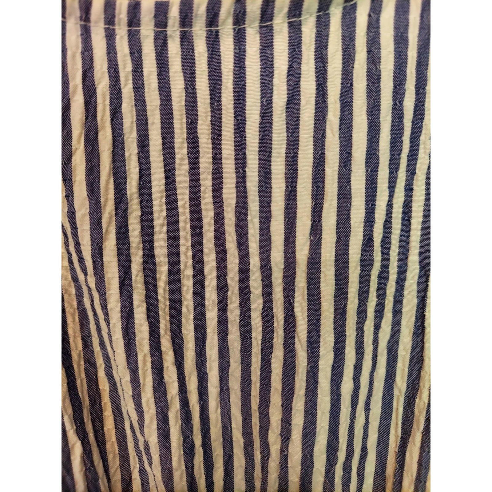 Gilli Navy White Striped Cutout Back Midi Dress Sleeveless AD4051 Medium