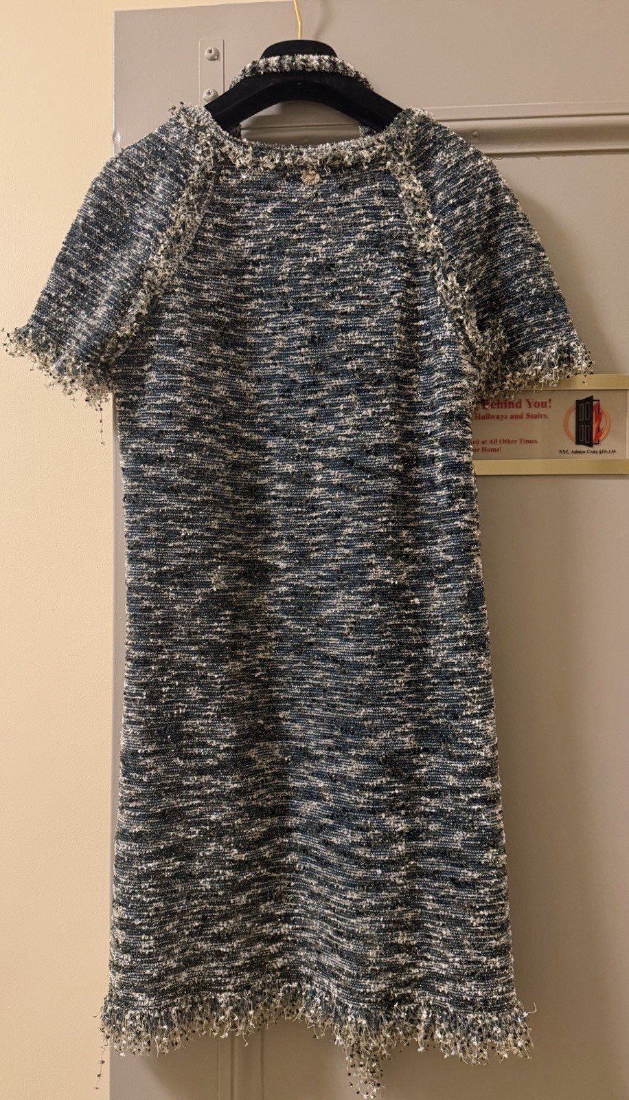 Authentic Chanel weed Fringed Dress FR36