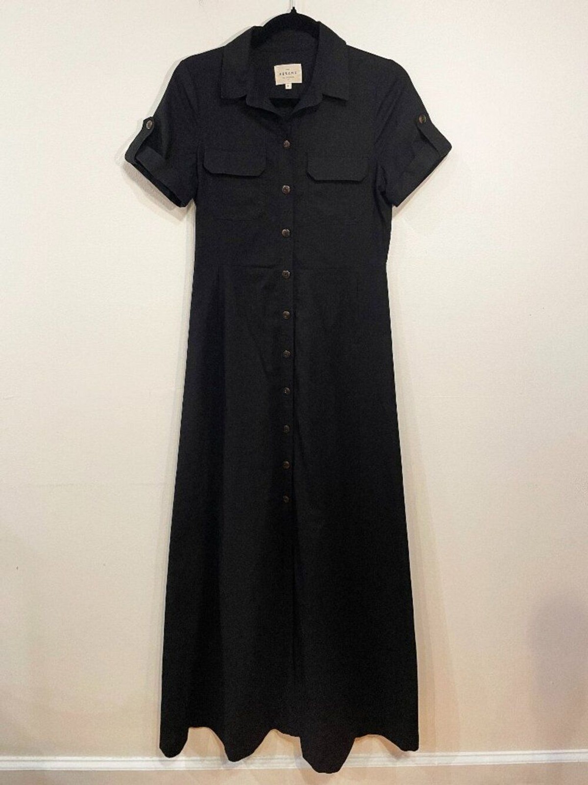 EUC Sezane Linen Cotton Maxi Shirtdress 36, 4, S
