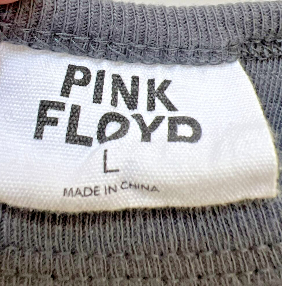 Grayson Threads Pink Floyd Dress Women Large Grey Knit Graphic Straps Concert