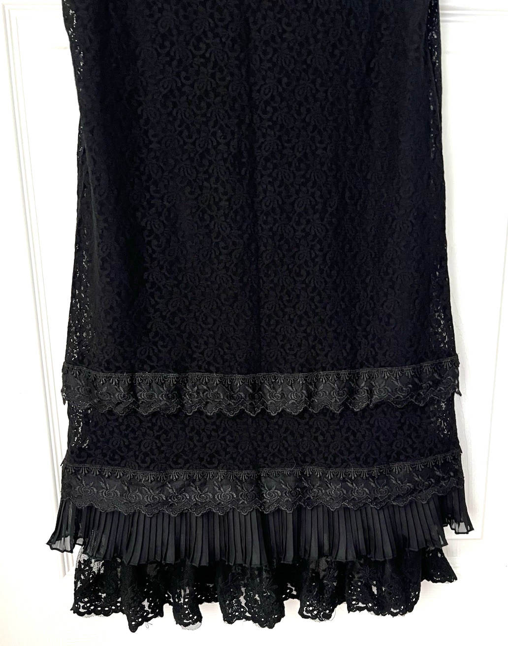 VILA Black Lace Layered Sleeveless Fit & Flare Dress Ladies UK 10 (Medium)