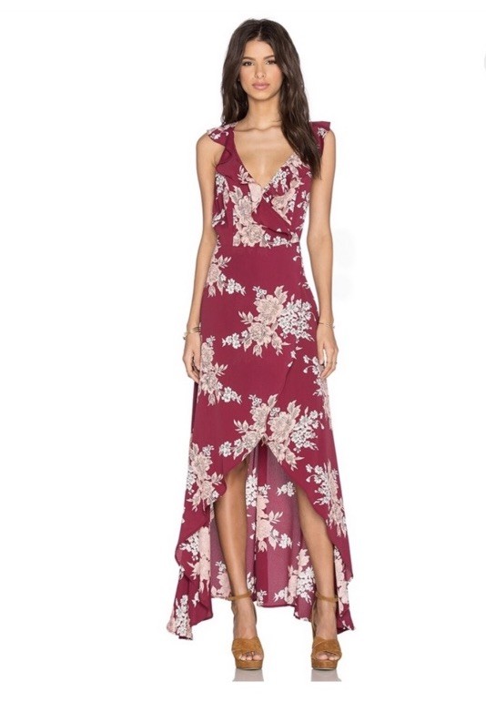 Privacy Please Floral Fillmore High Low Maxi Dress In Calico Size Small Feminine