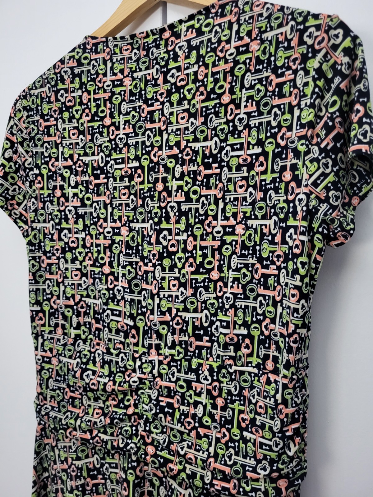 George Women’s Multicolor Key Pattern Lightweight Stretch Dress Size Medium 8/10