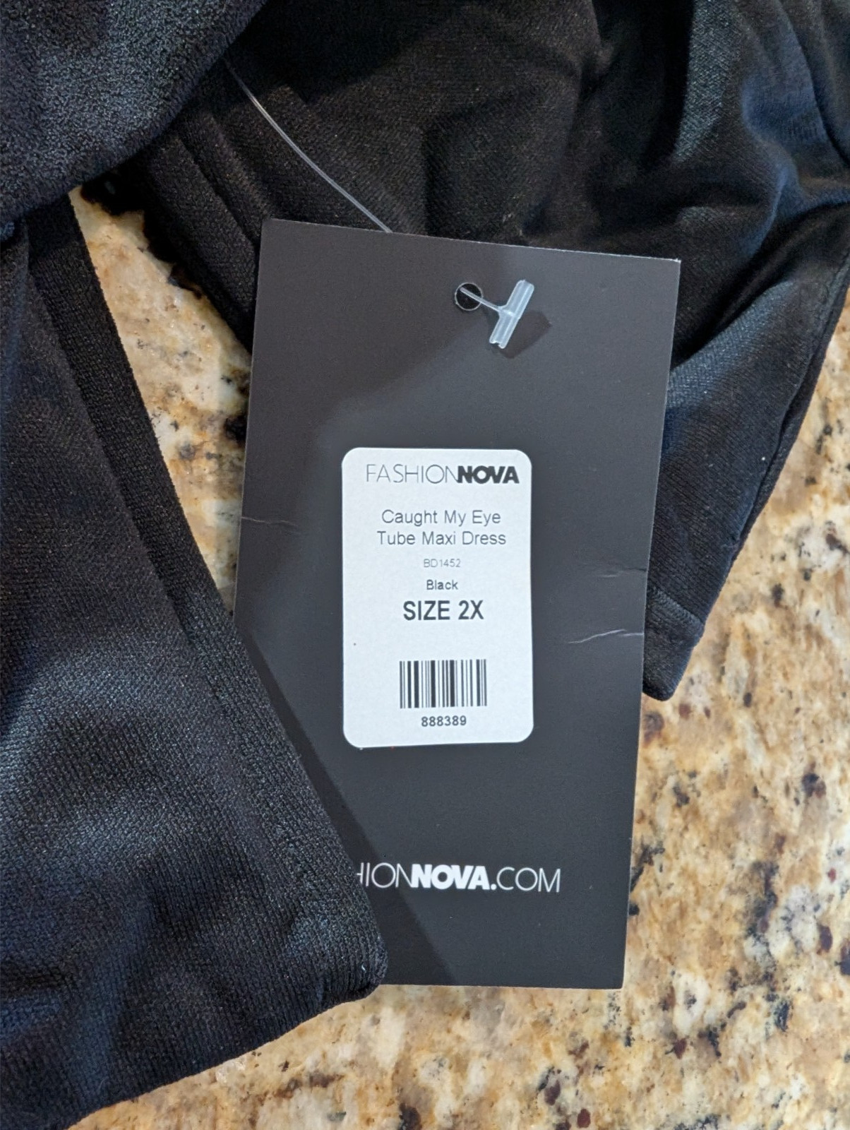 Fashion Nova Caught My Eye Tube Maxi Dress Black 2X Retails $70