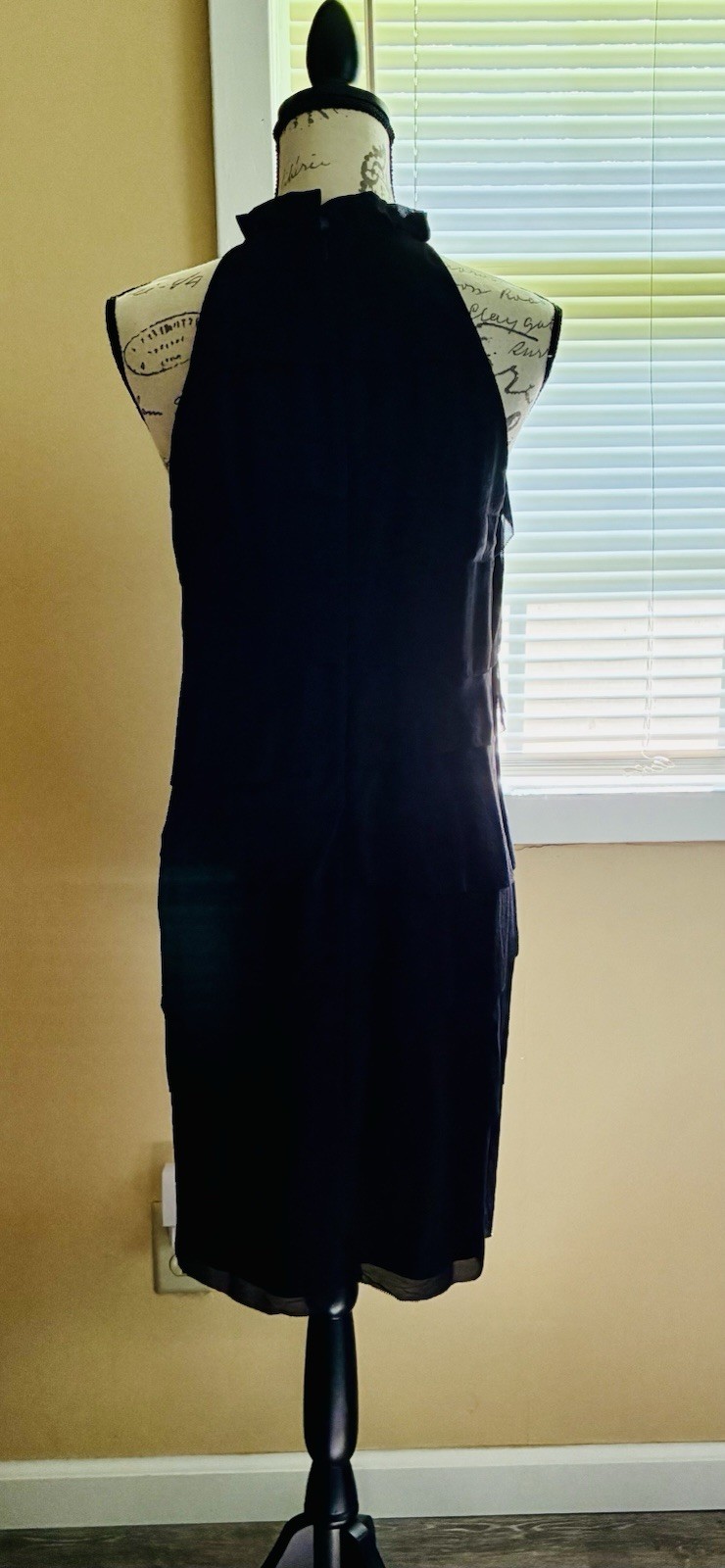 Vince – 100% SILK Black Tiered Cocktail Dress – Women, Size 6