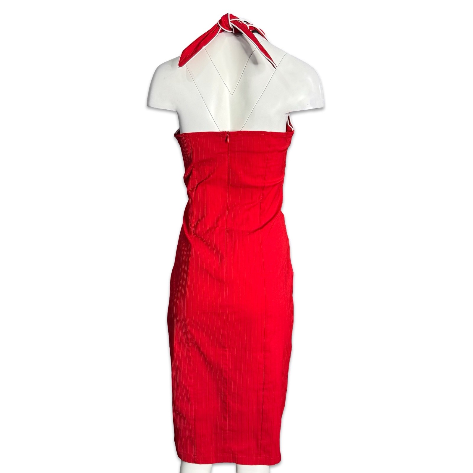 Voodoo Vixen Vintage Pencil Red 50’S Emo Pin Up Rockabilly Dress DRA2079