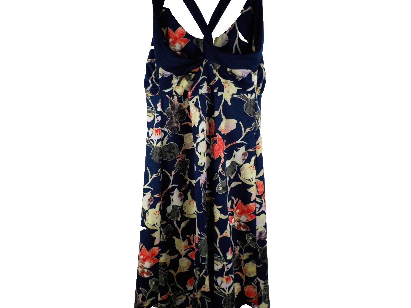 Patagonia Floral Stretch Sporty Halter Cross Back Dress Size M