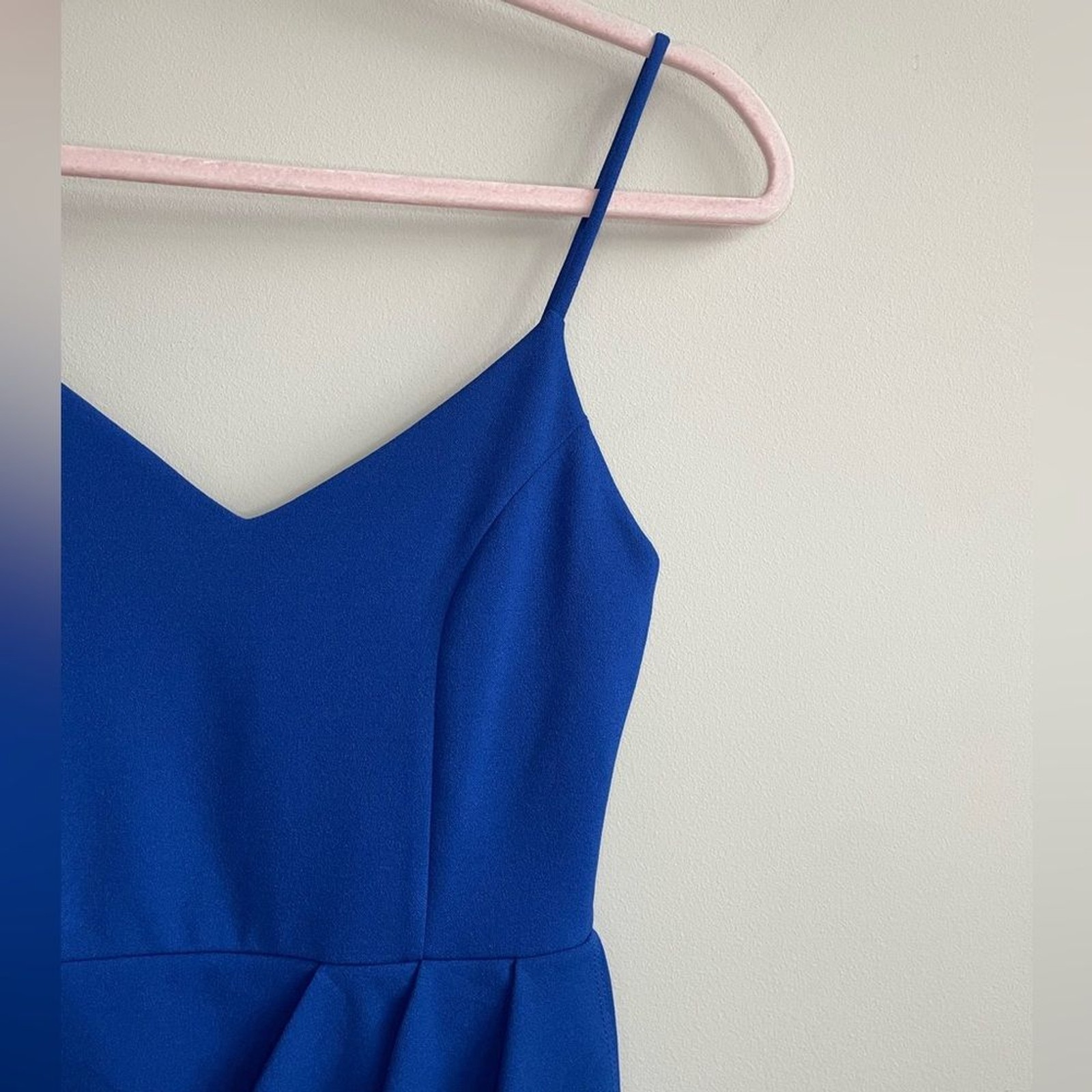 Lulus Forever Your Girl Royal Blue Bodycon Mini Dress with Spaghetti Straps