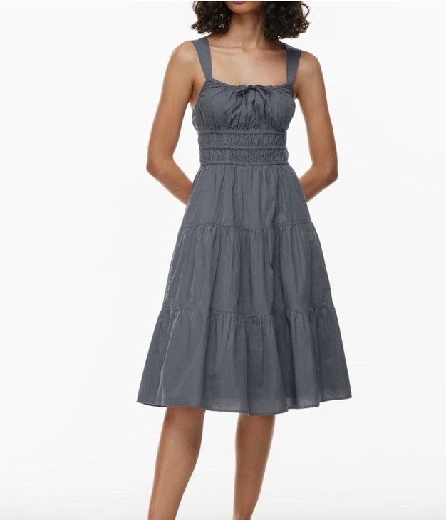 Aritzia Sunday Best Gray Sleeveless Knee Length Dress Size S
