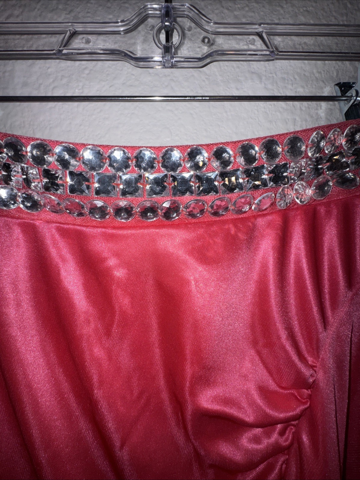 Ruby Roxs One Shoulder Pink Cocktail Dress Size Large Party Rhinestones Sexy