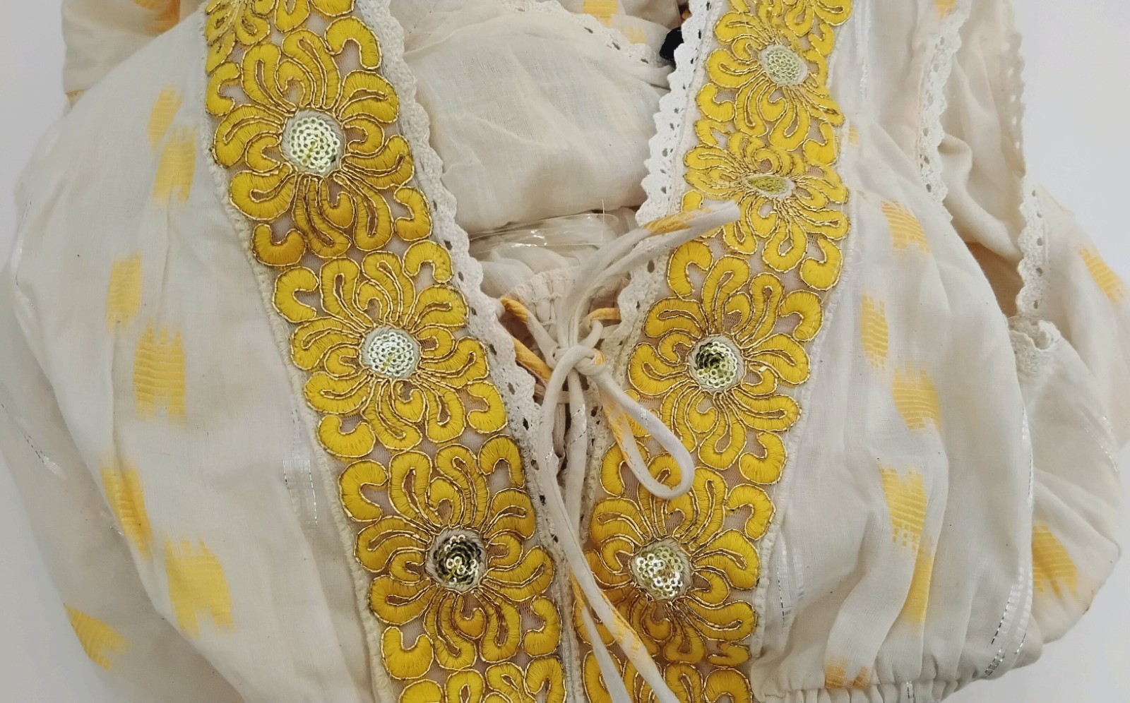 NWT Me 2 Magic Anthropologie Maxi Dress 1X Cream Yellow Gold Embroidered Boho