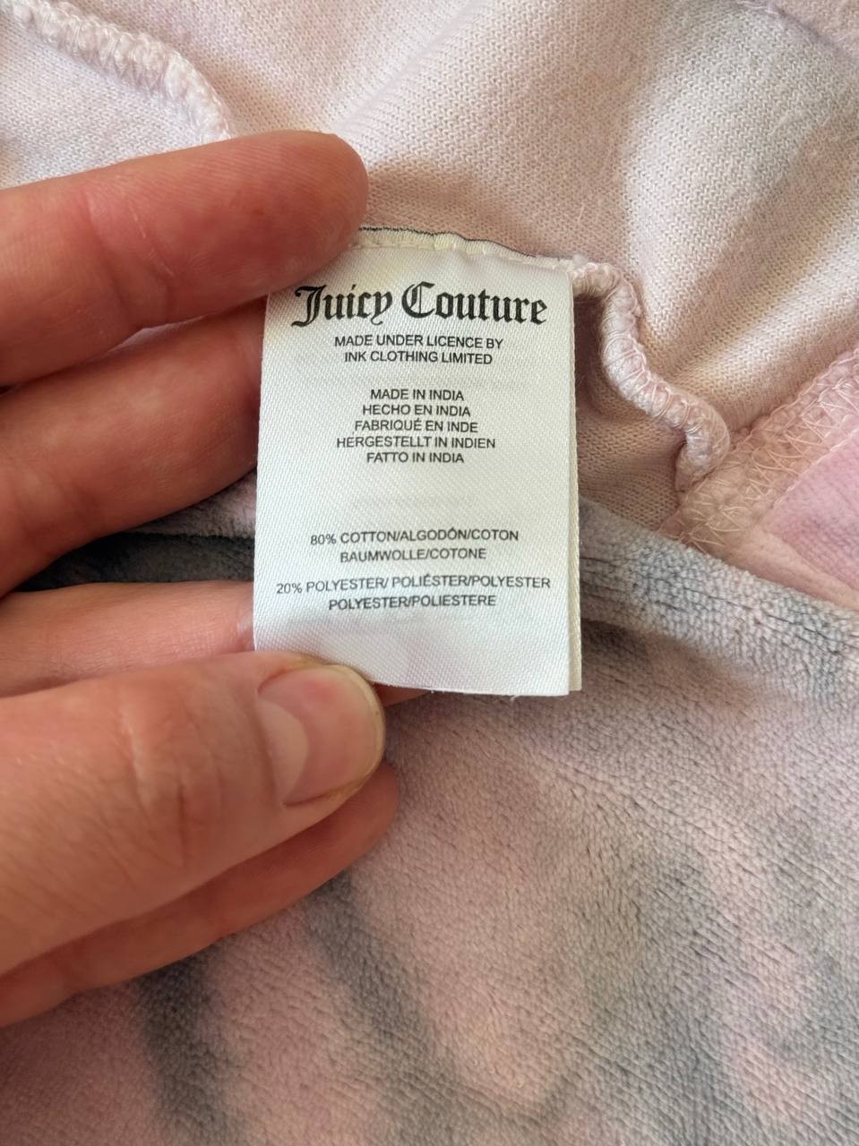 Juicy Couture Velour 2 Piece Hoodie Dress Set Sparkly Logo Size S