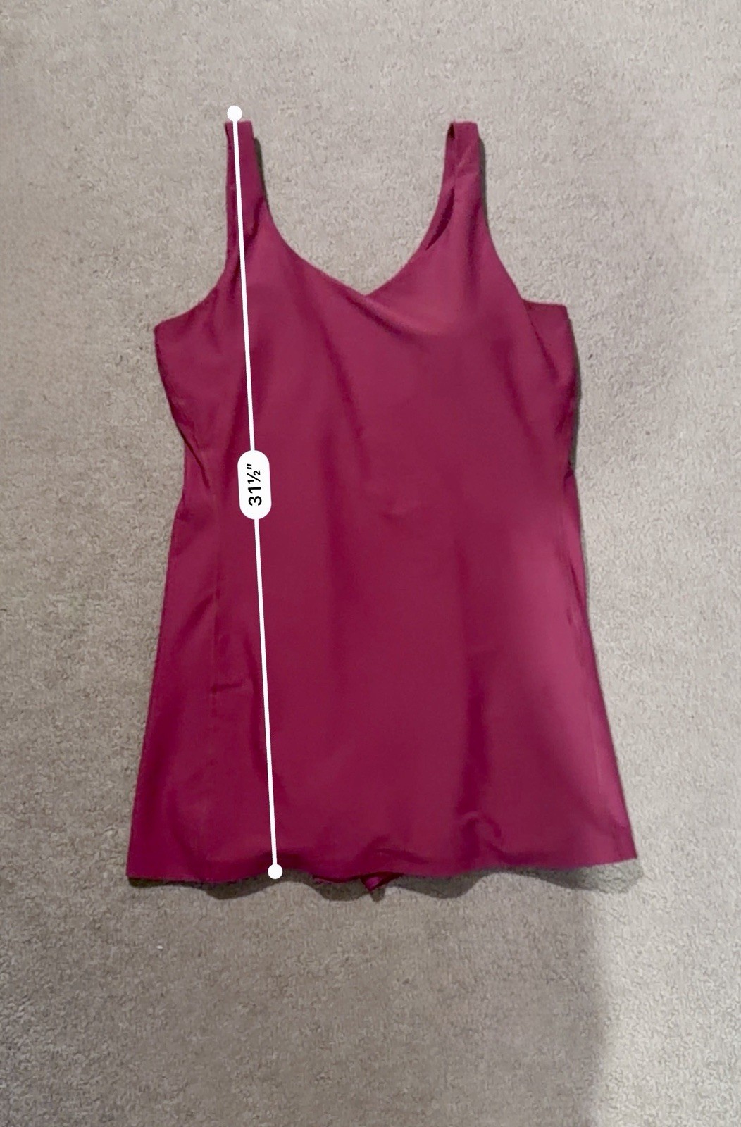 Women’s Old Navy Fuchsia V-Neck Athletic Dress w Built in Shorts – XL