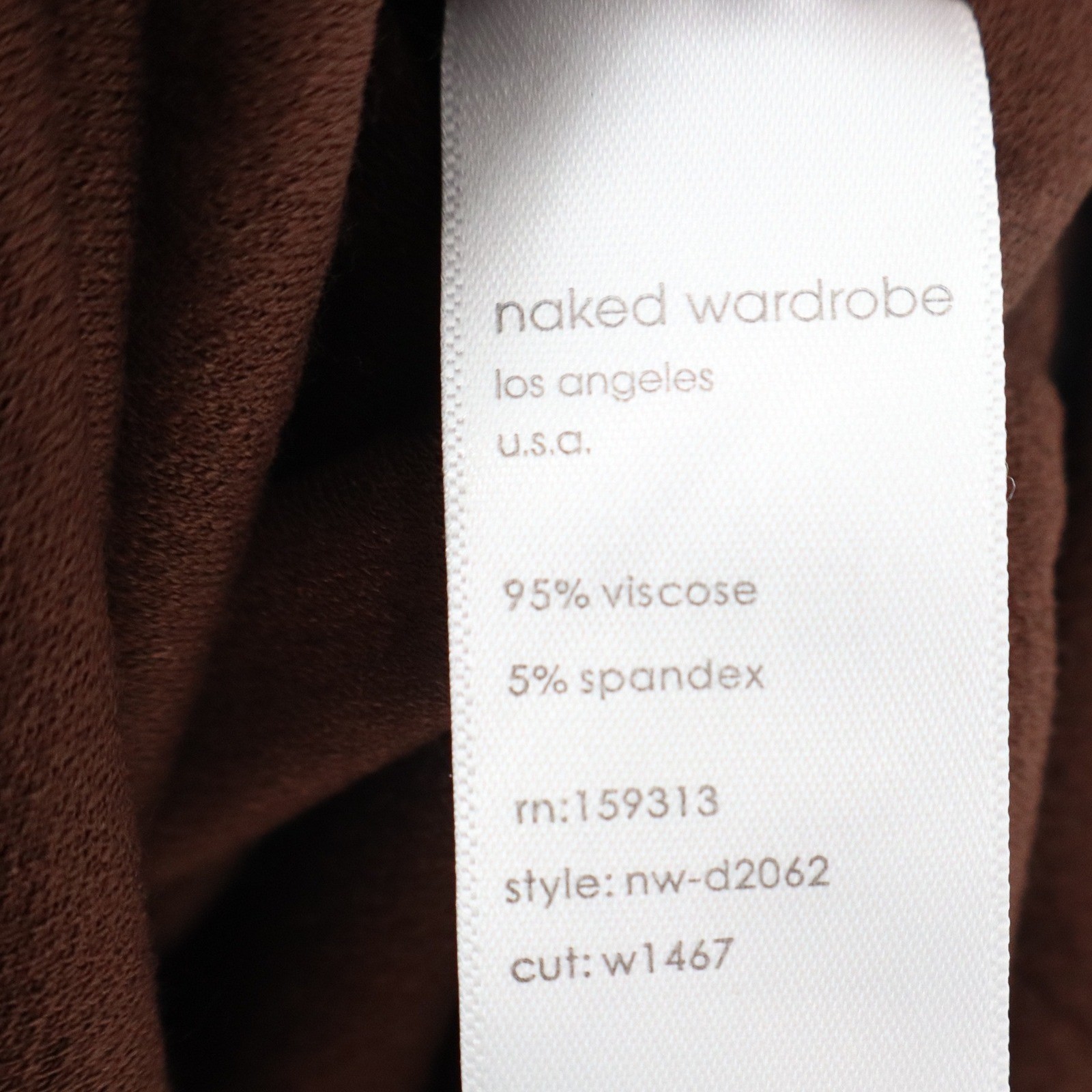 Naked Wardrobe Womens Chocolate One Shoulder Mini Dress Brown Large