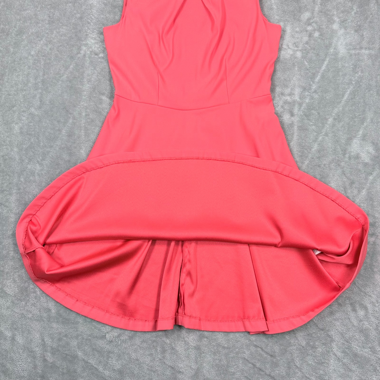 DB Established 1962 Sleeveless A-Line Dress Womens 6 Coral Pleated Fit & Flare