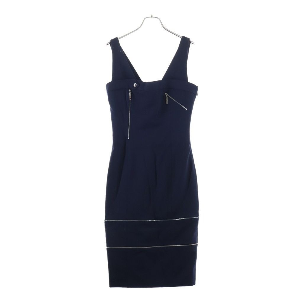 Archive Christian Dior 2004 John Galliano Multi Zip Navy Dress FR 38 Rare