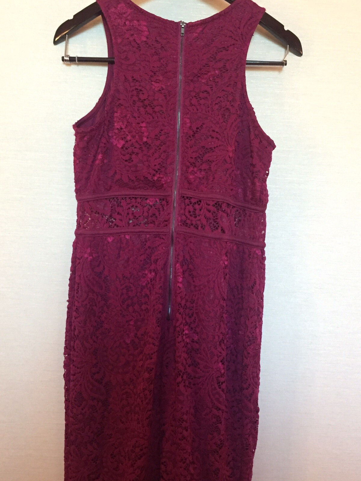 MATERIAL GIRL Raspberry Radiance Lace Bodycon Dress Juniors Sz L Sleeveless NWT
