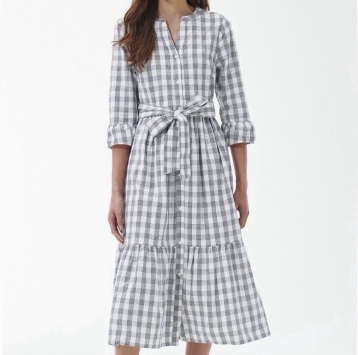 Barbour Seamills Midi Dress Checkered Gingham PrairieDress