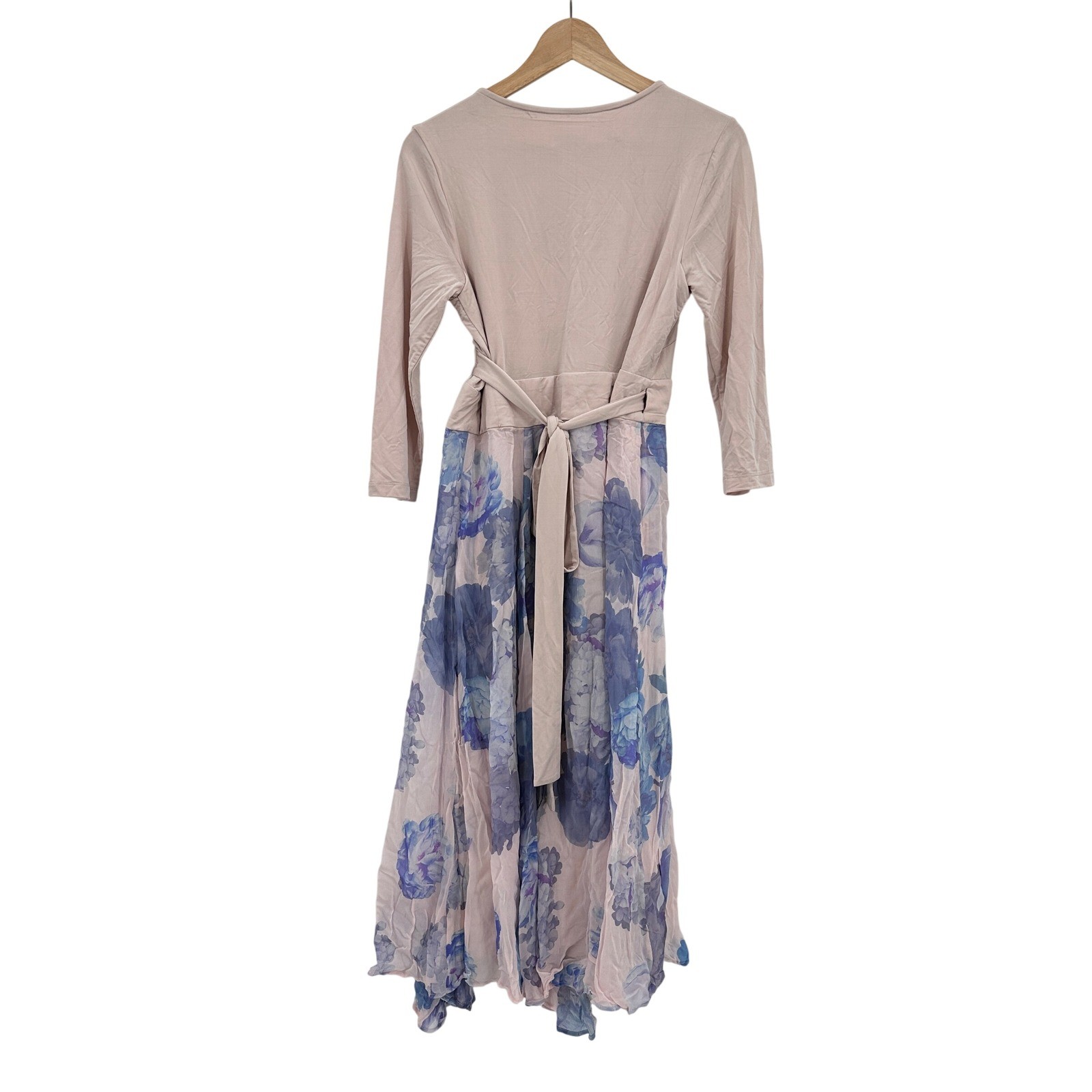 Seraphine Luxe Patryce Wrap Nursing Midi Dress Pink Floral Maternity US 8 NWT