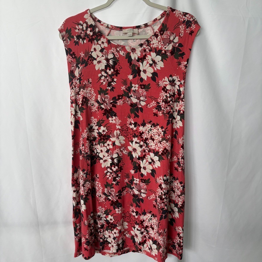 LOFT Coral Swing Dress Women’s Size Small Petite, worn once, excellent condit..