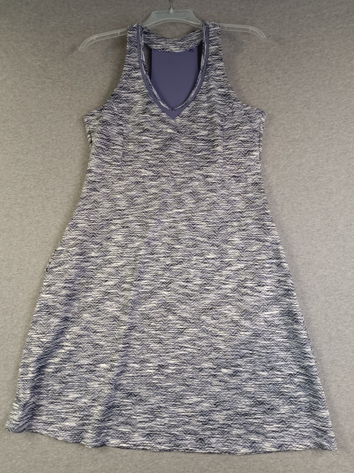 Mondetta Performance Gear MPG Travel Dress Gray Purple Combo Sz Large Athleisure