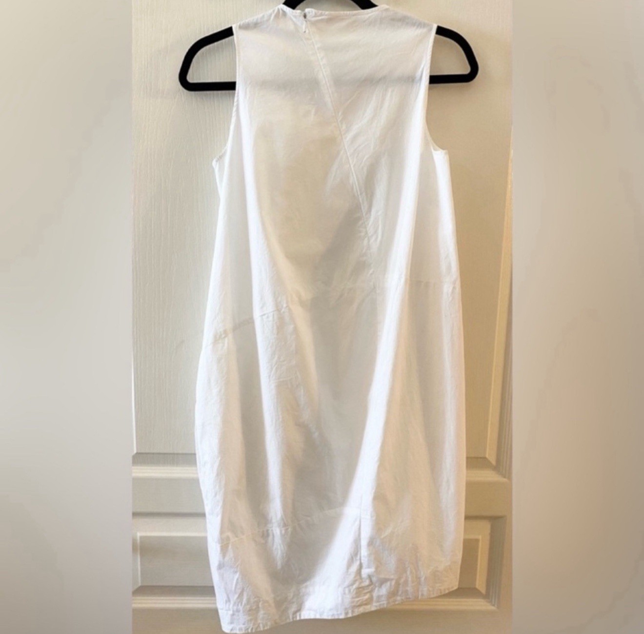 COS Voluminous Poplin Sleeveless Dress in White – EU 32