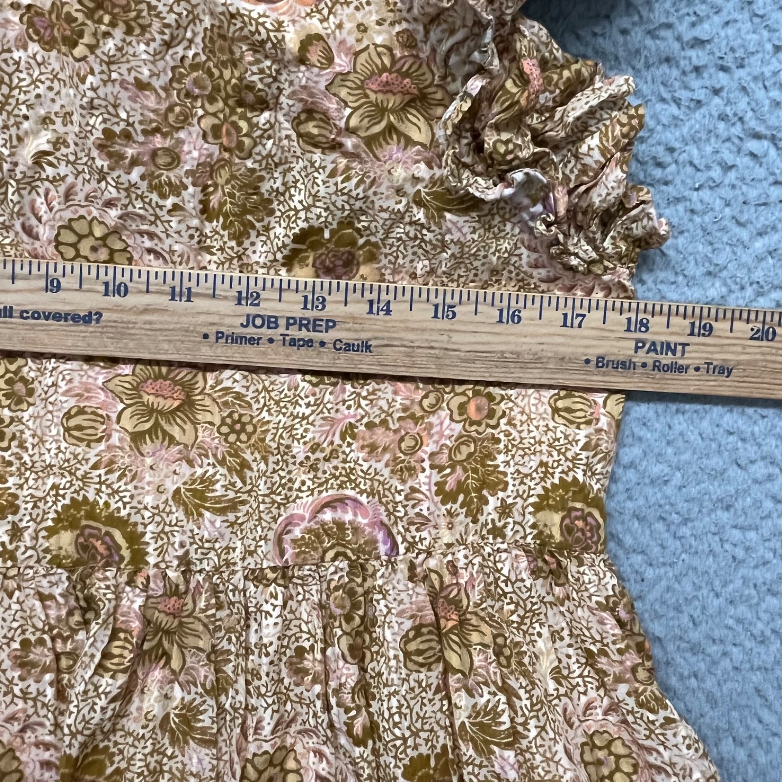 Ulla Johnson Dress Womens 2 Floral Adele Flutter Sleeve Layered Pockets