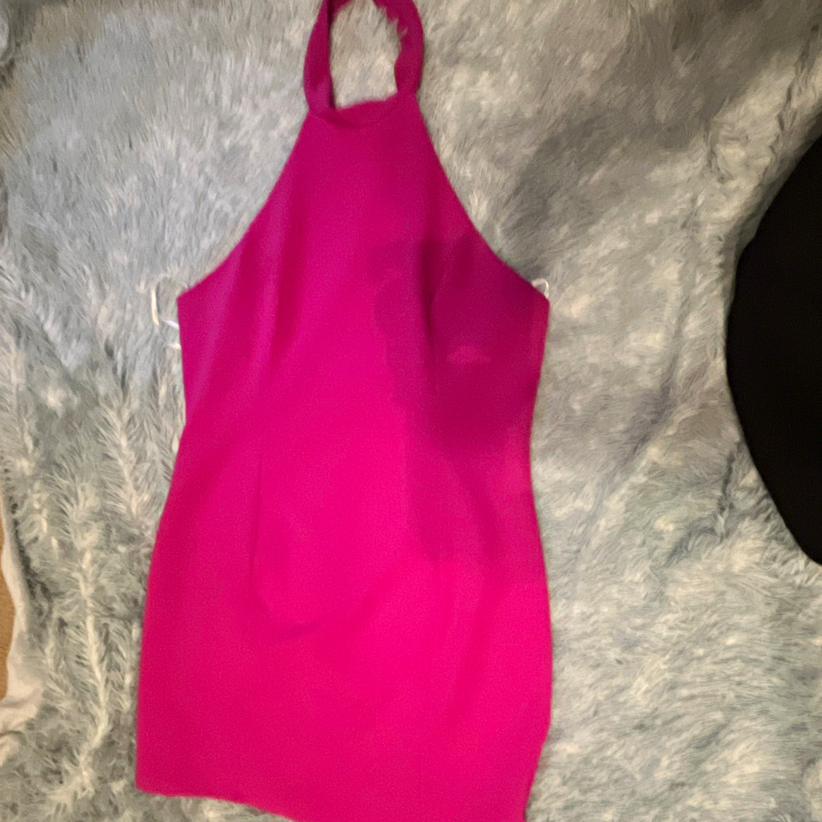 Lulu’s Pink Halter Backless Bodycon Short Dress Party/Cocktail Size S