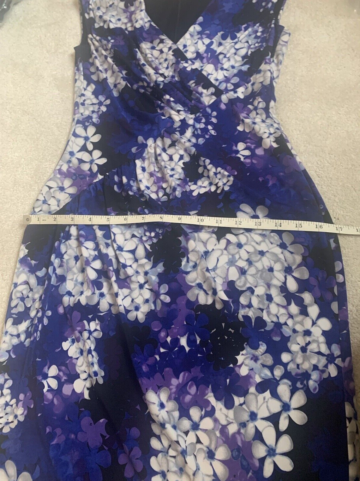 PHASE EIGHT ROYAL/PURPLE/BLACK WIGGLE DRESS SIZE 10 , LINED WEDDING VGC