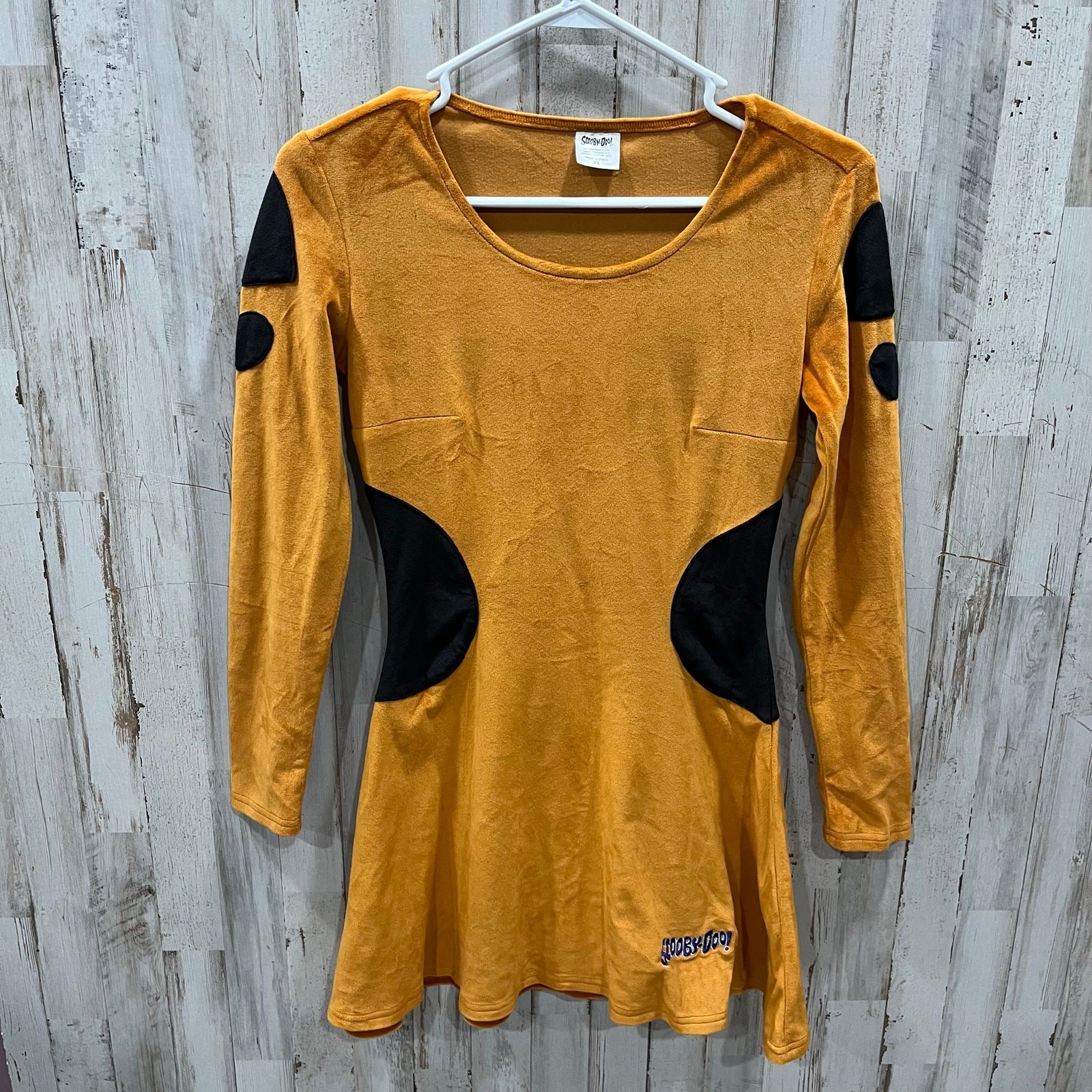 Scooby Doo Velour Mini Dress Tail Cosplay Costume Womens Size XS Halloween Sexy